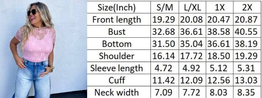 Alle Short Sleeve Lace Top - Multiple Colors