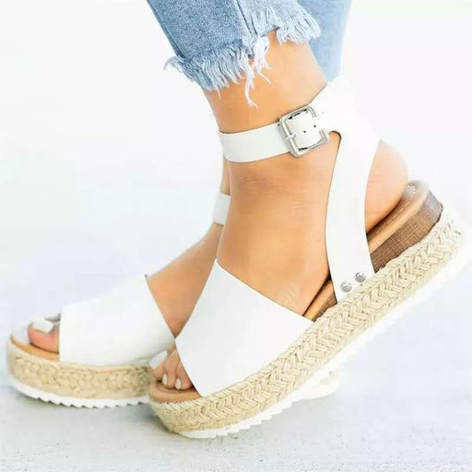 Women Sandals with Buckle Platform Wedge High Heel Sandals Women Sexy Sandals Women