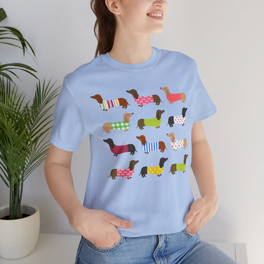 Colorful Dachshund Tee — Cute Wiener Dog Graphic T-Shirt