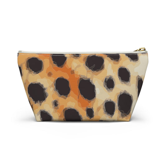 Leopard Print Accessory Pouch w T-bottom
