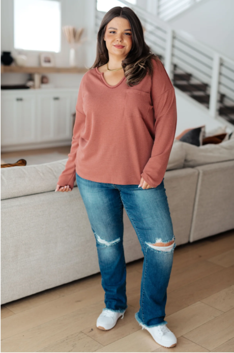 Behind the Scenes Waffle Knit Top