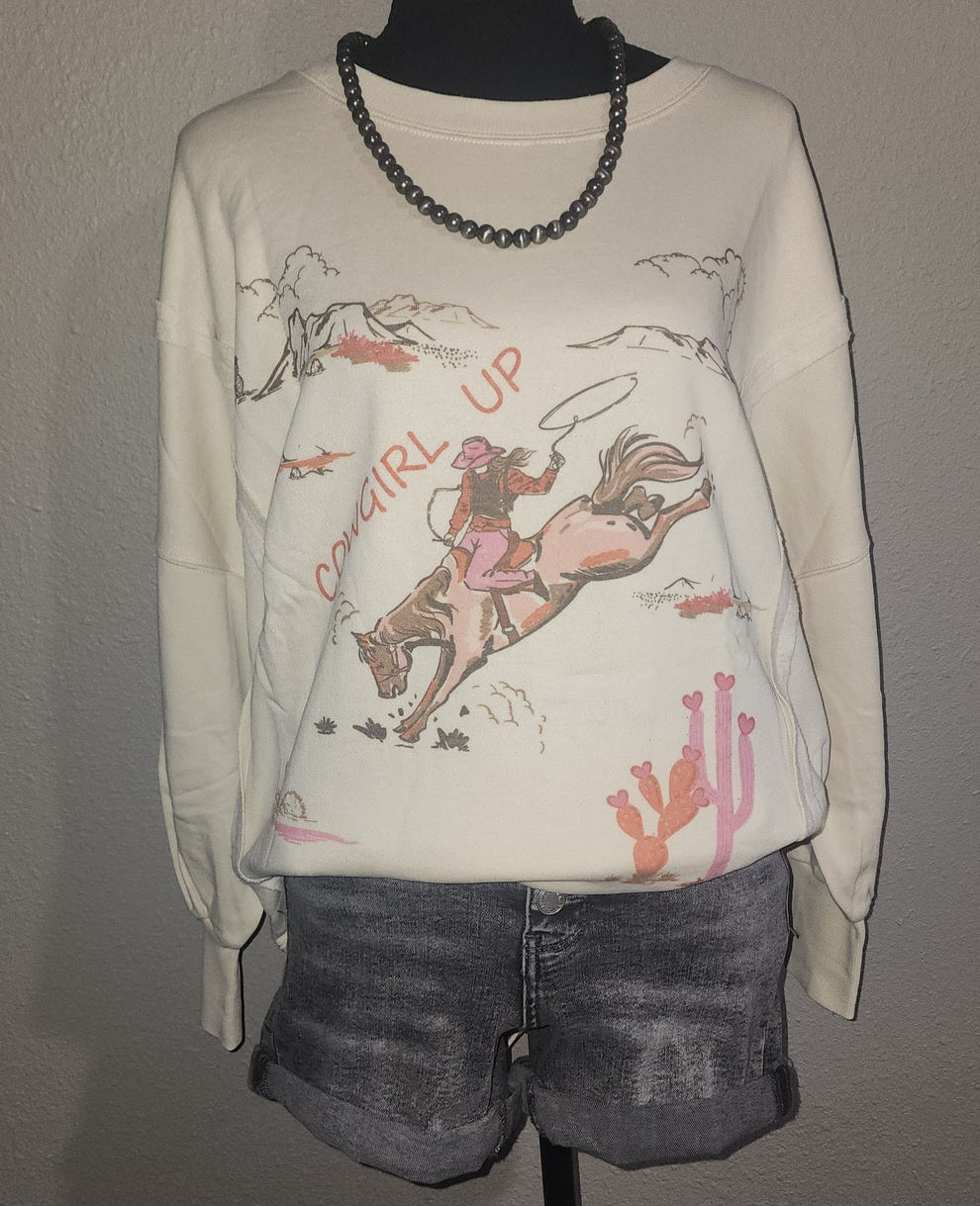 BLAKELEY Cowgirl Up - Ranch Girl Classic Crew Sweatshirt