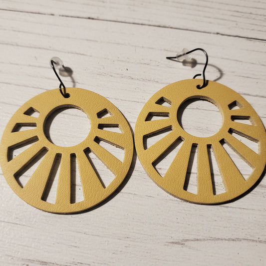 Leather Cutout Handmade Earrings