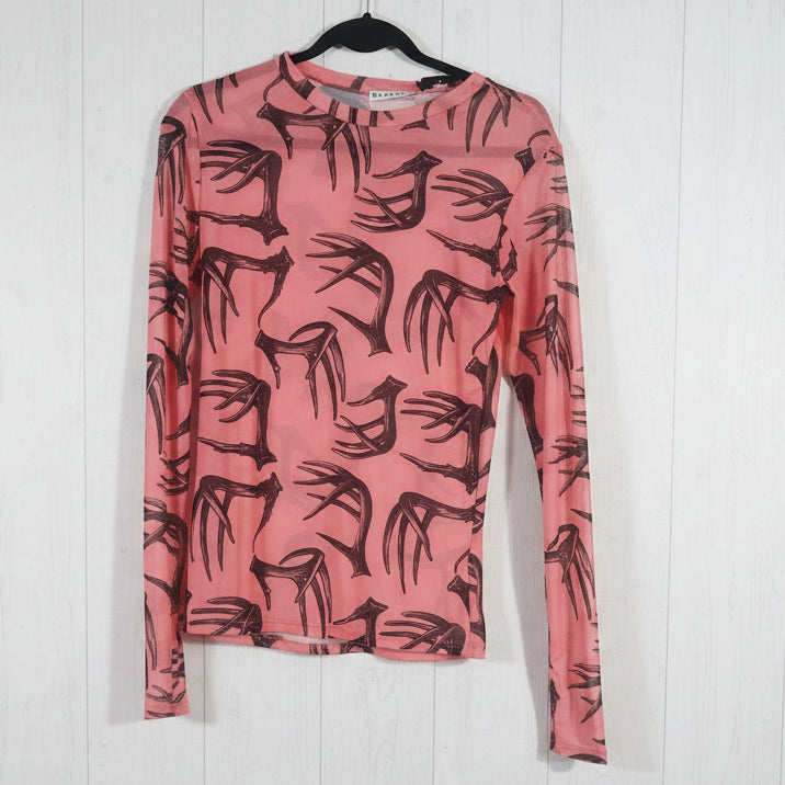BLAKELEY Hunting Dress It Up Mesh Tops Antlers