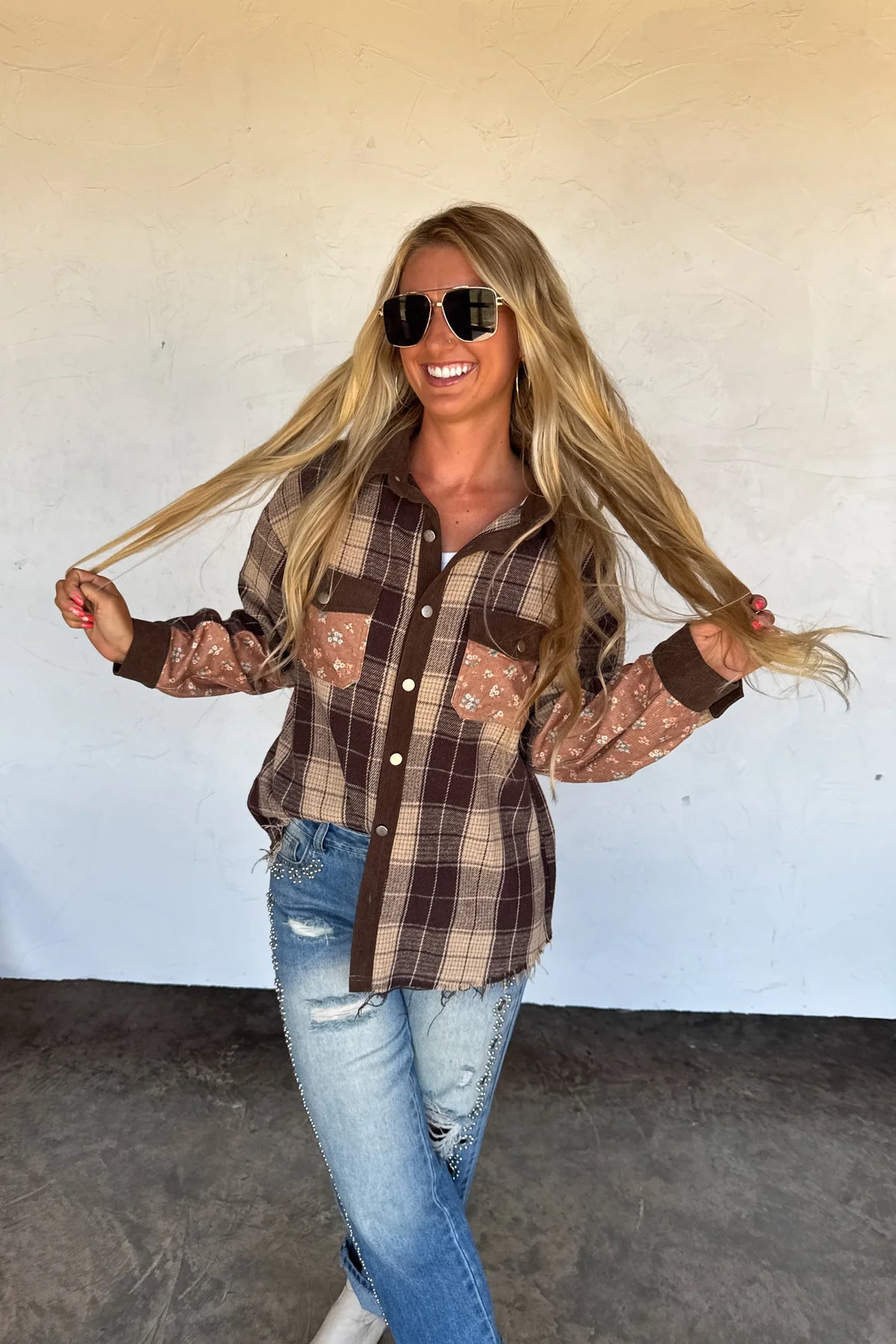 BLAKELEY Scarlett Plaid Shacket