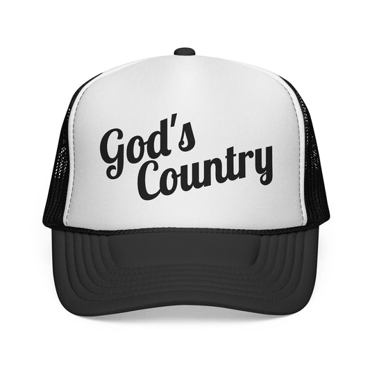 God's Country Trucker Cap — Patriotic Mesh Back Hat