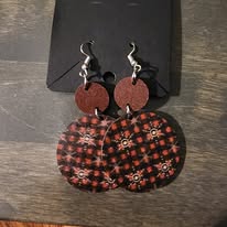 Winter Wooden Earrrings - 3 Designs