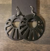 Leather Cutout Handmade Earrings