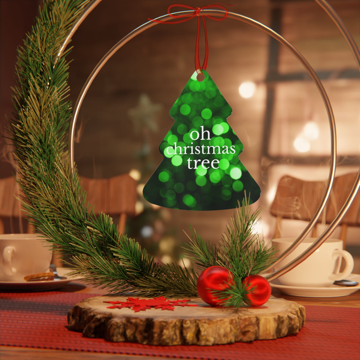 Christmas Tree Metal Ornament – Holiday Decoration