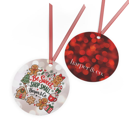 Be Sweet Shop Small Harper & Co. Christmas Metal Ornament