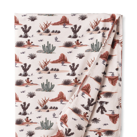 Cactus Trails Baby Stroller Blanket – Soft Bamboo Southwest