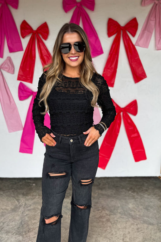 BLAKELEY Long Sleeve Rosalie Lace Top