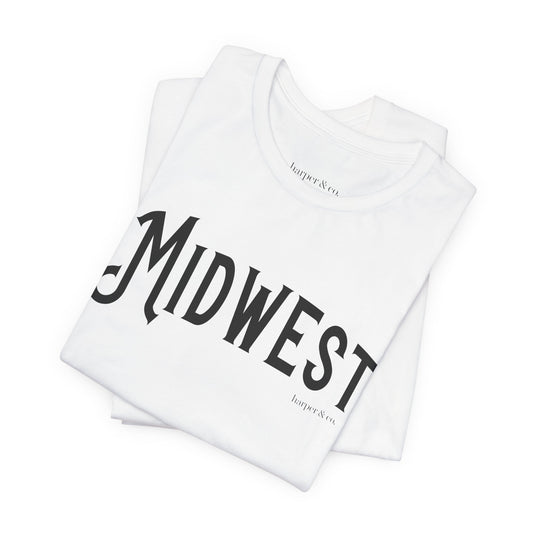 Midwest Unisex Jersey Tee - Casual Soft Cotton Short Sleeve Shirt