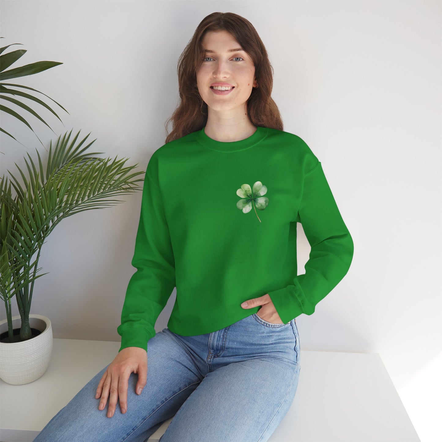 Watercolor Clover Jersey Sweatshirt
