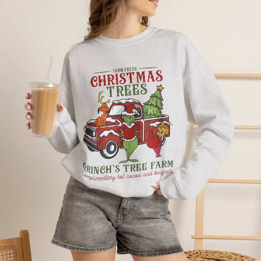 Grinch Tree Farm Jersey Full Size Sweatshirt