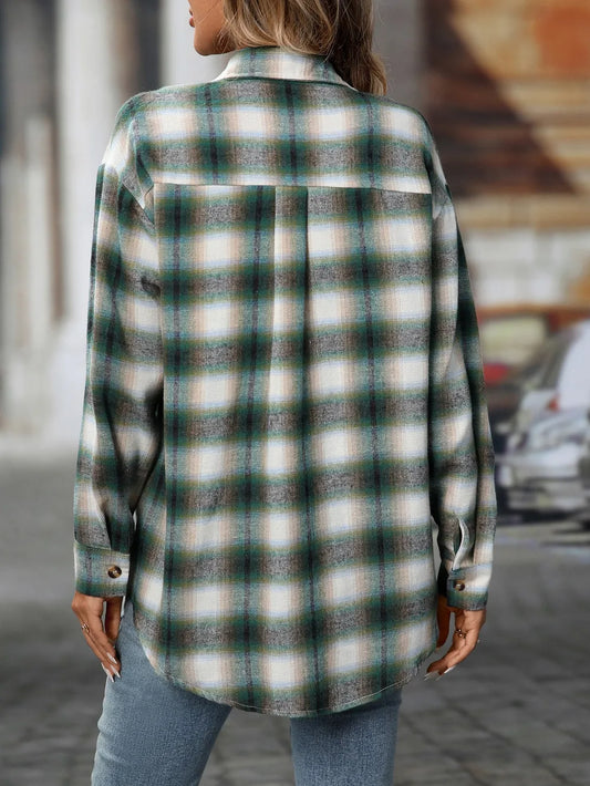 Jena Oversized Plaid Button-Up Shirt - Multiple Colors