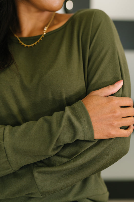 Dinner Plans Dolman Long Sleeve