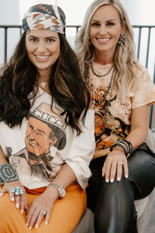 GINA PINK LABEL STAR COWBOY TEE