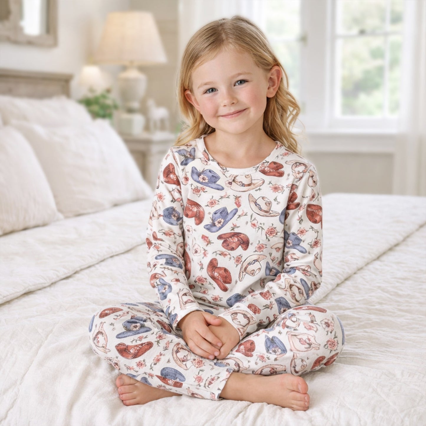 Wildflower Rodeo Cowgirl Kids Pajama Set - Bamboo