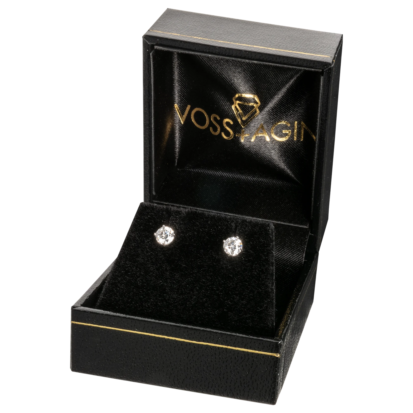1.00 CTW Lab-Grown Diamond Stud Earrings in 14k Gold Overlay – G/VS Quality