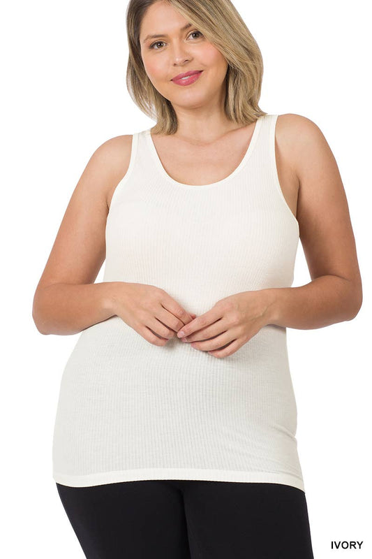 Zenana Plus Size Ribbed Racerback Tank