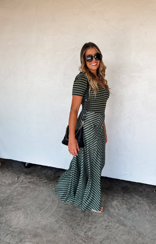 CALISTA STRIPE DRESS