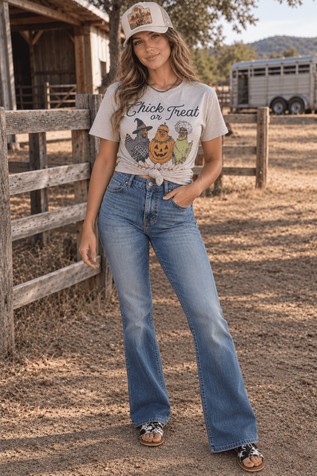 Chick or Treat Halloween Graphic Tee