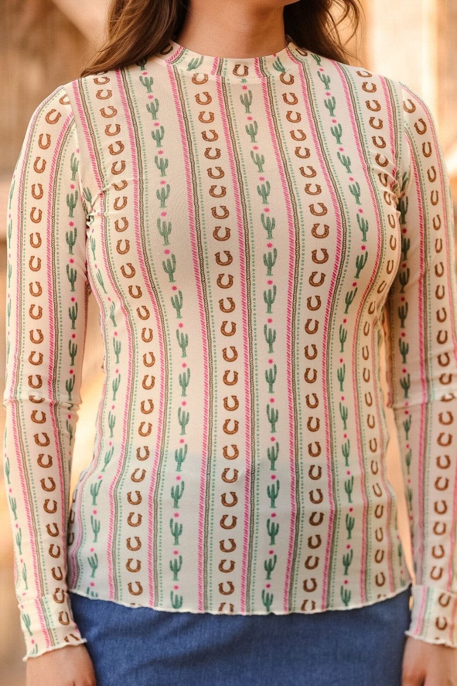 Kate Mesh Top- Western Charm