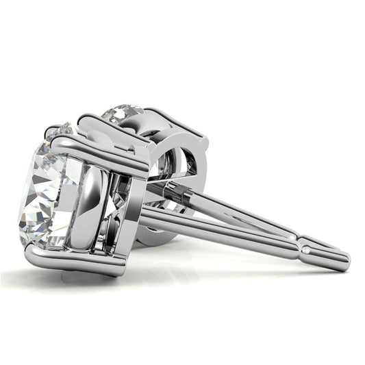 1.00 CTW Lab-Grown Diamond Stud Earrings in 14k Gold Overlay – G/VS Quality