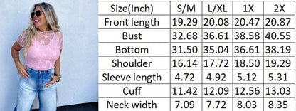 Alle Short Sleeve Lace Top - Multiple Colors