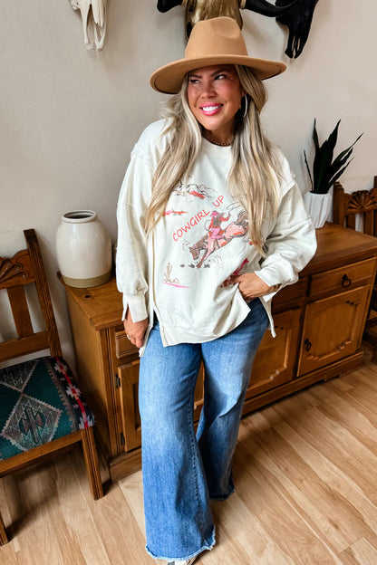 BLAKELEY Cowgirl Up - Ranch Girl Classic Crew Sweatshirt