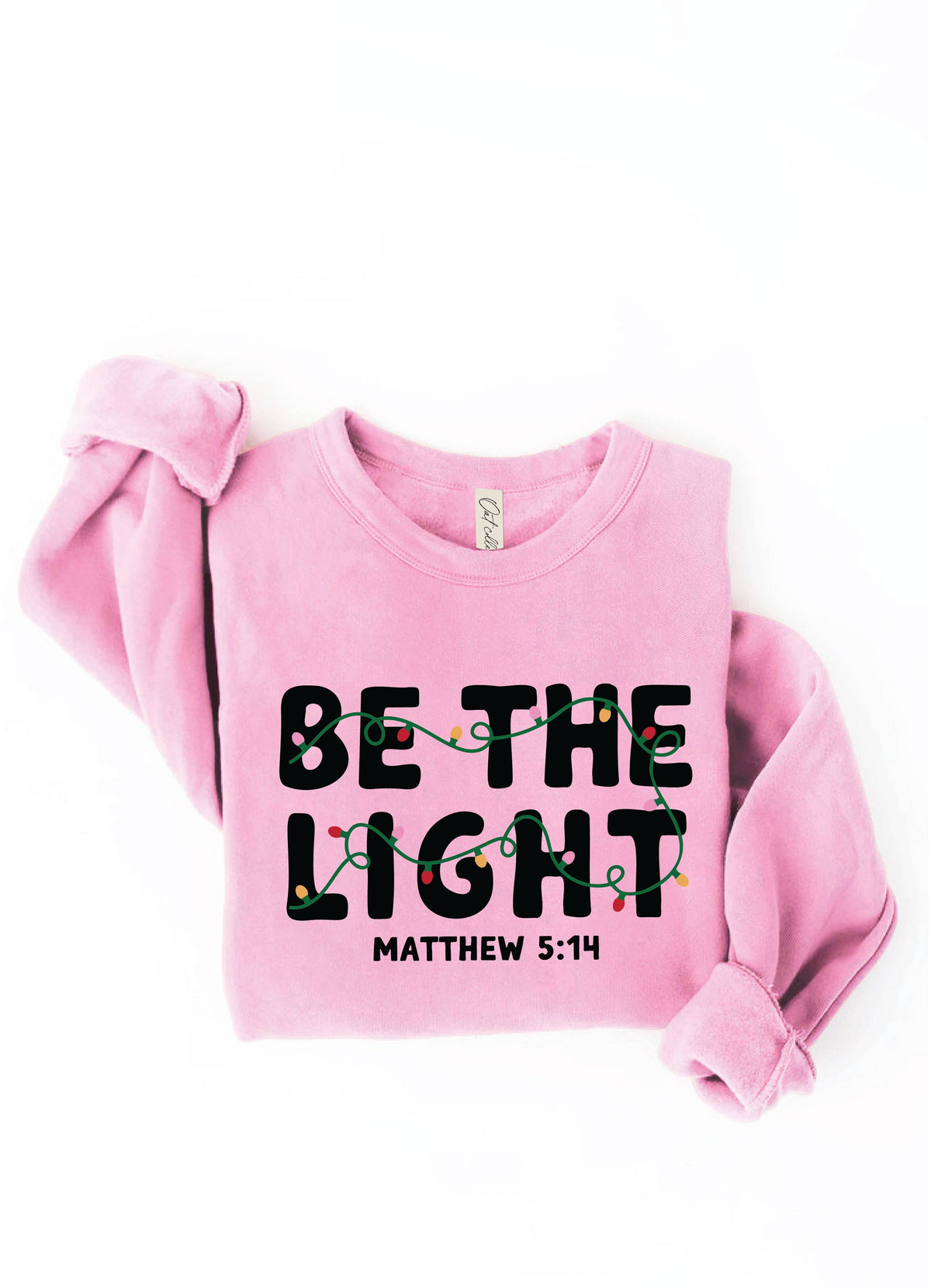 BE THE LIGHT Graphic Sweatshirt: HEATHER PURPLE