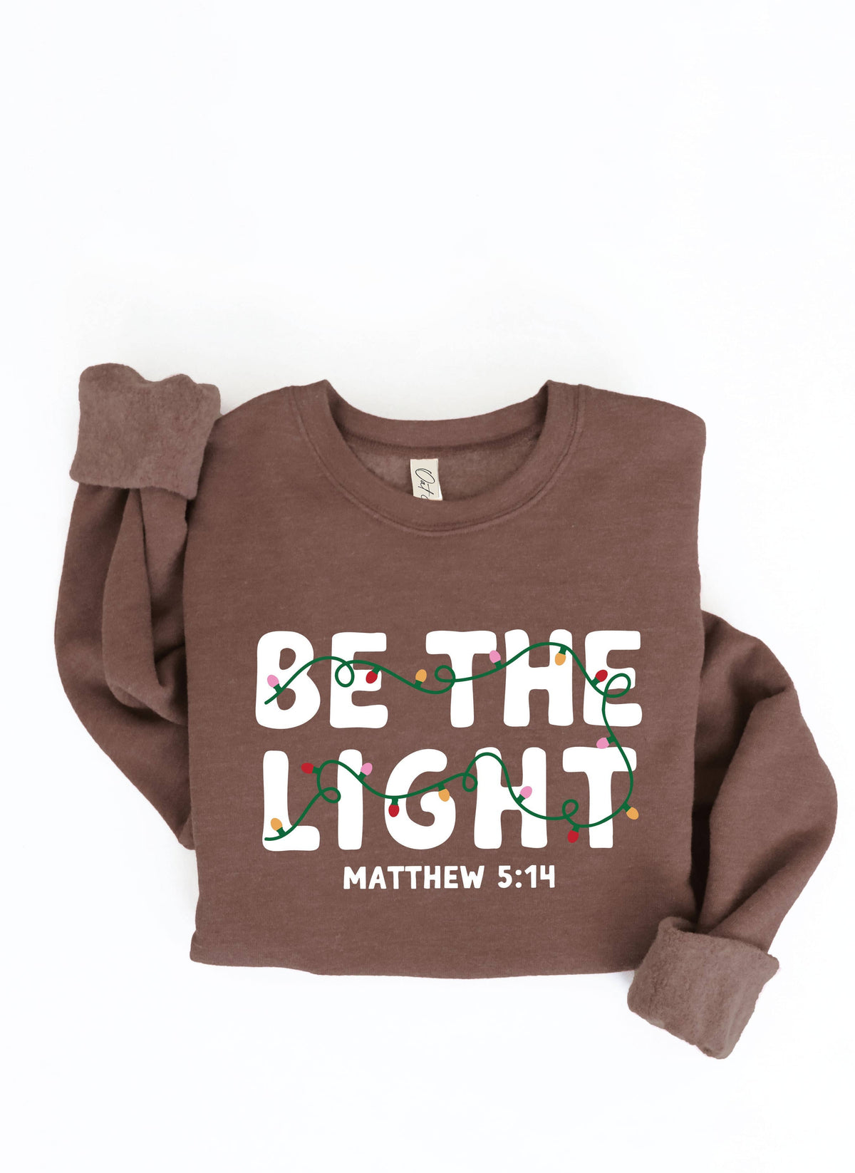 BE THE LIGHT Graphic Sweatshirt: HEATHER PURPLE