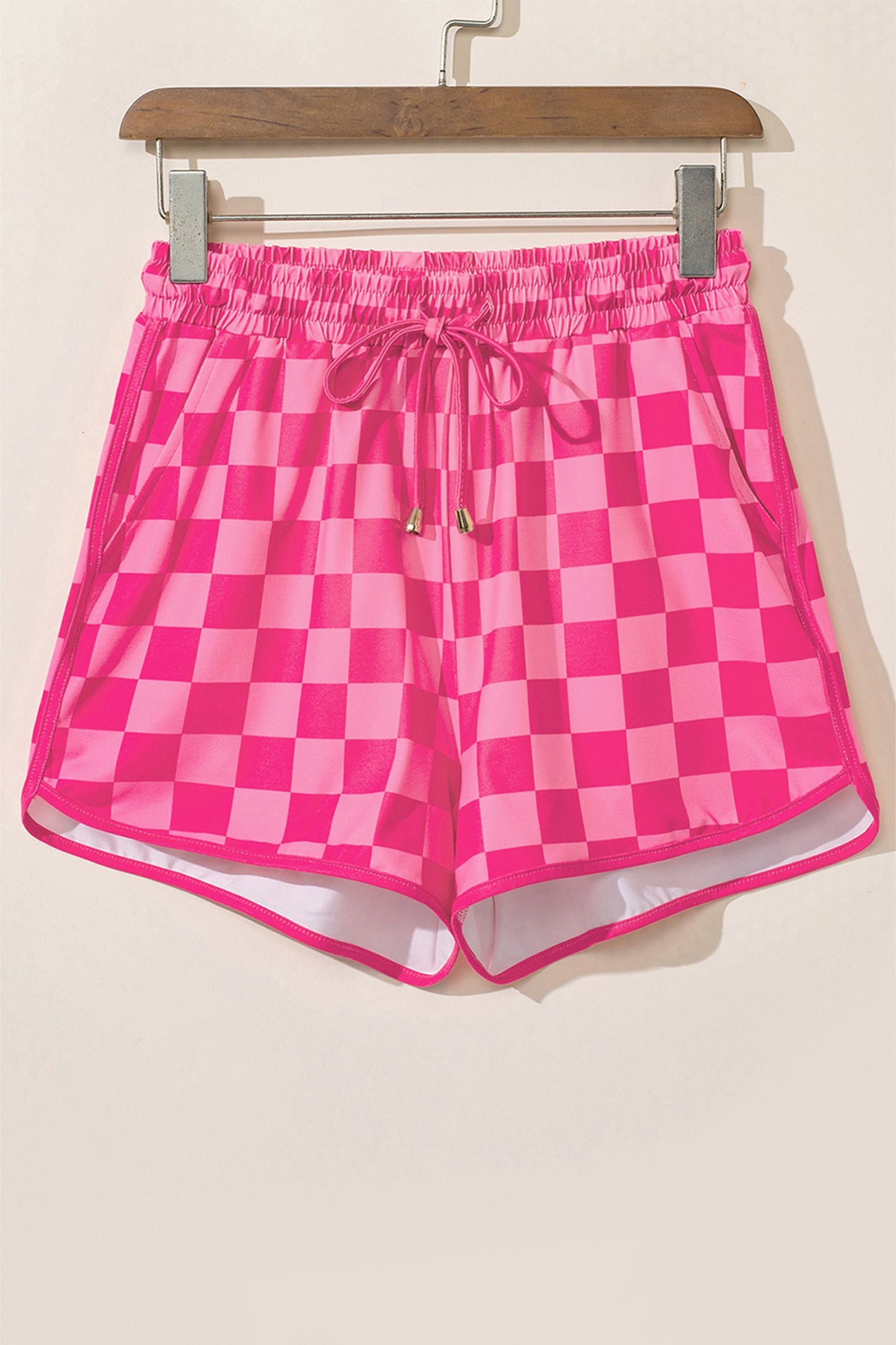 Cutie Checkered Drawstring Shorts