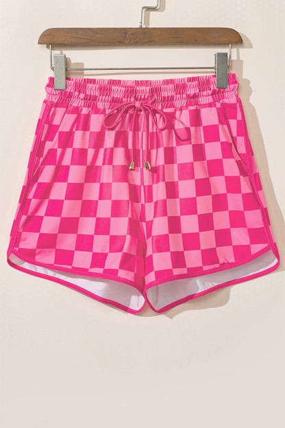 Cutie Checkered Drawstring Shorts