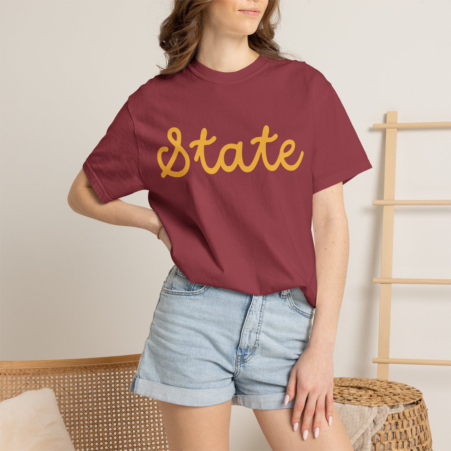 State Script Tee — Minimalist Retro Script T-Shirt