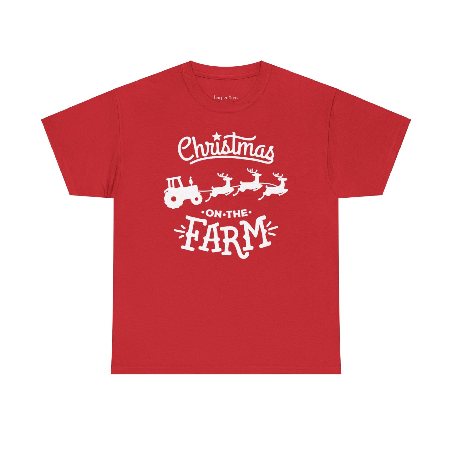 Christmas on the Farm Unisex Heavy Cotton Tee