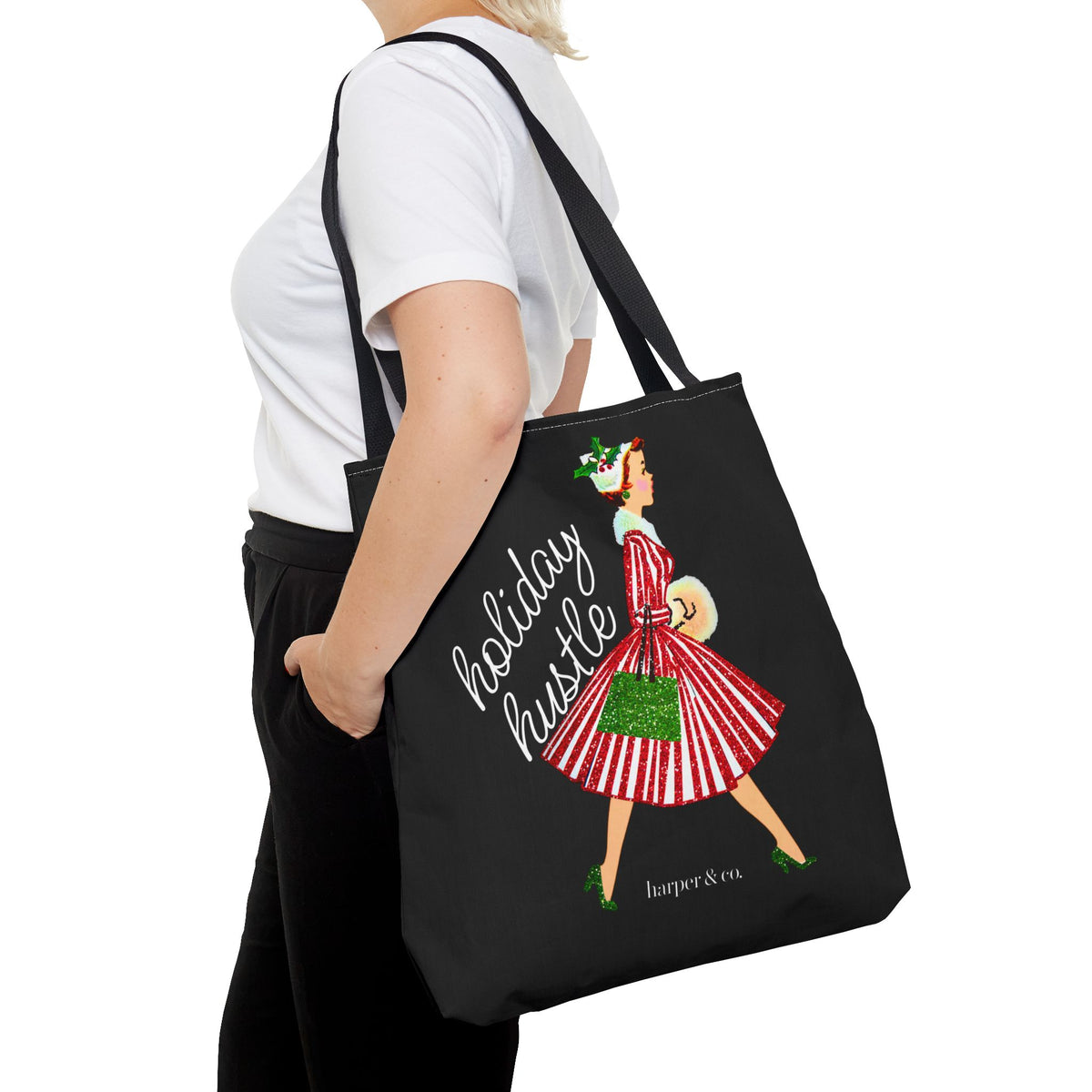 Holiday Hustle Christmas Fashion Tote Bag