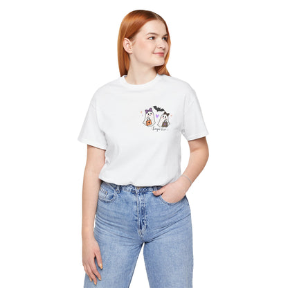 Halloween Ghost Tee — "Shop at Your Local BOO-tique" Graphic T-Shirt