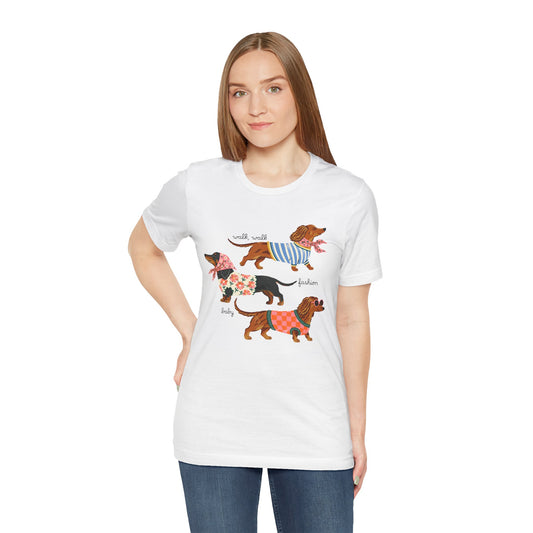 Dachshund Trio Graphic Tee — Cute Wiener Dog Shirt