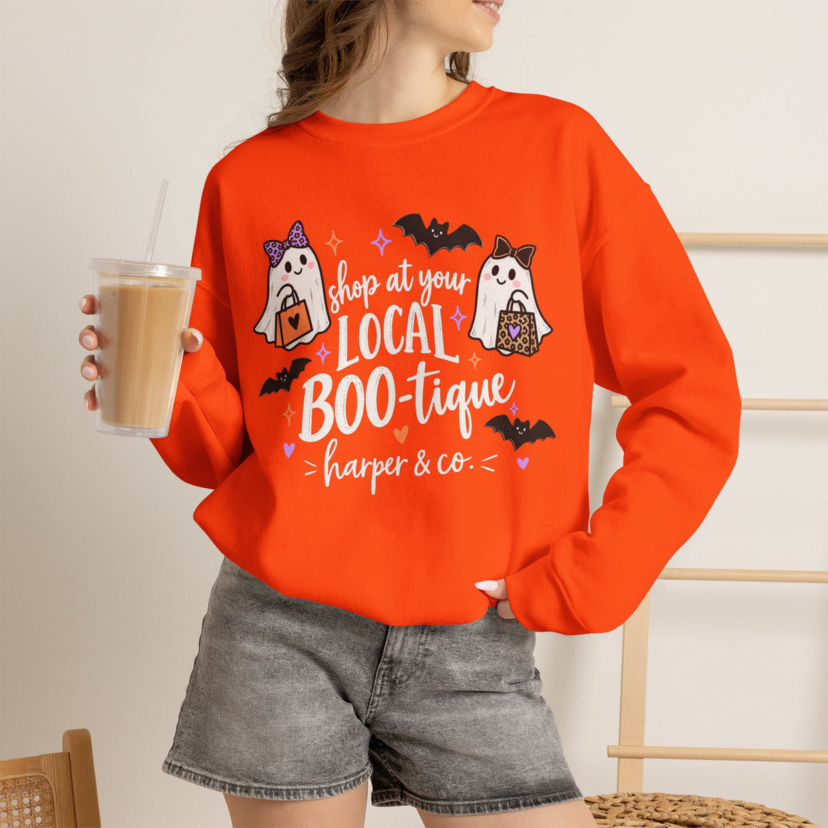 Halloween Ghosts Crewneck Sweatshirt — Cute Trick-or-Treat Boo-tiful Design