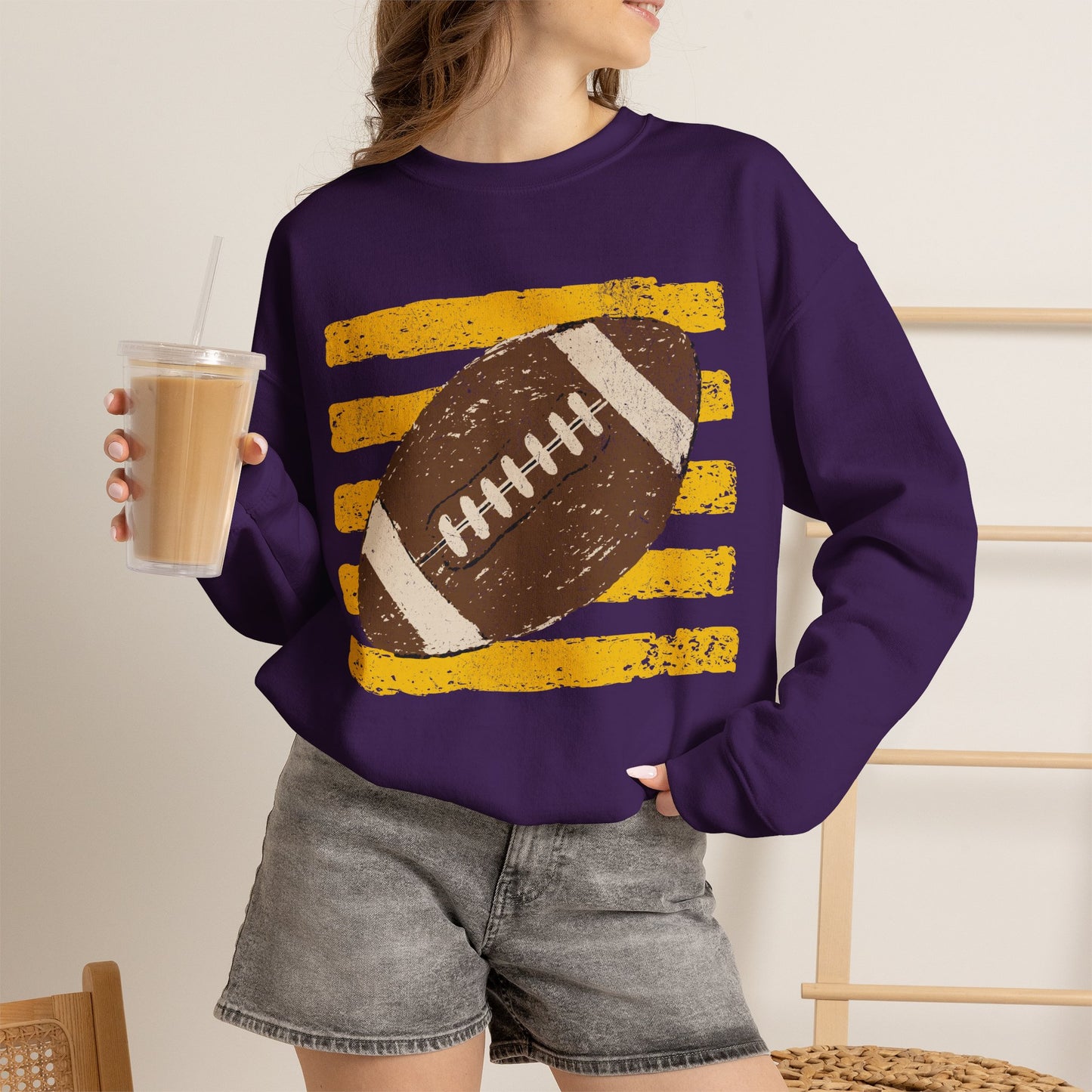 Vintage Football Gildan Crewneck Sweatshirt