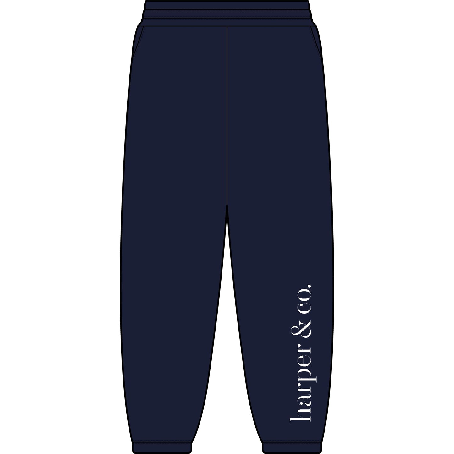 Harper & Co. Logo Sweatpants — Cozy Neutral Joggers