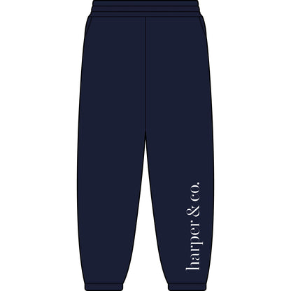 Harper & Co. Logo Sweatpants — Cozy Neutral Joggers