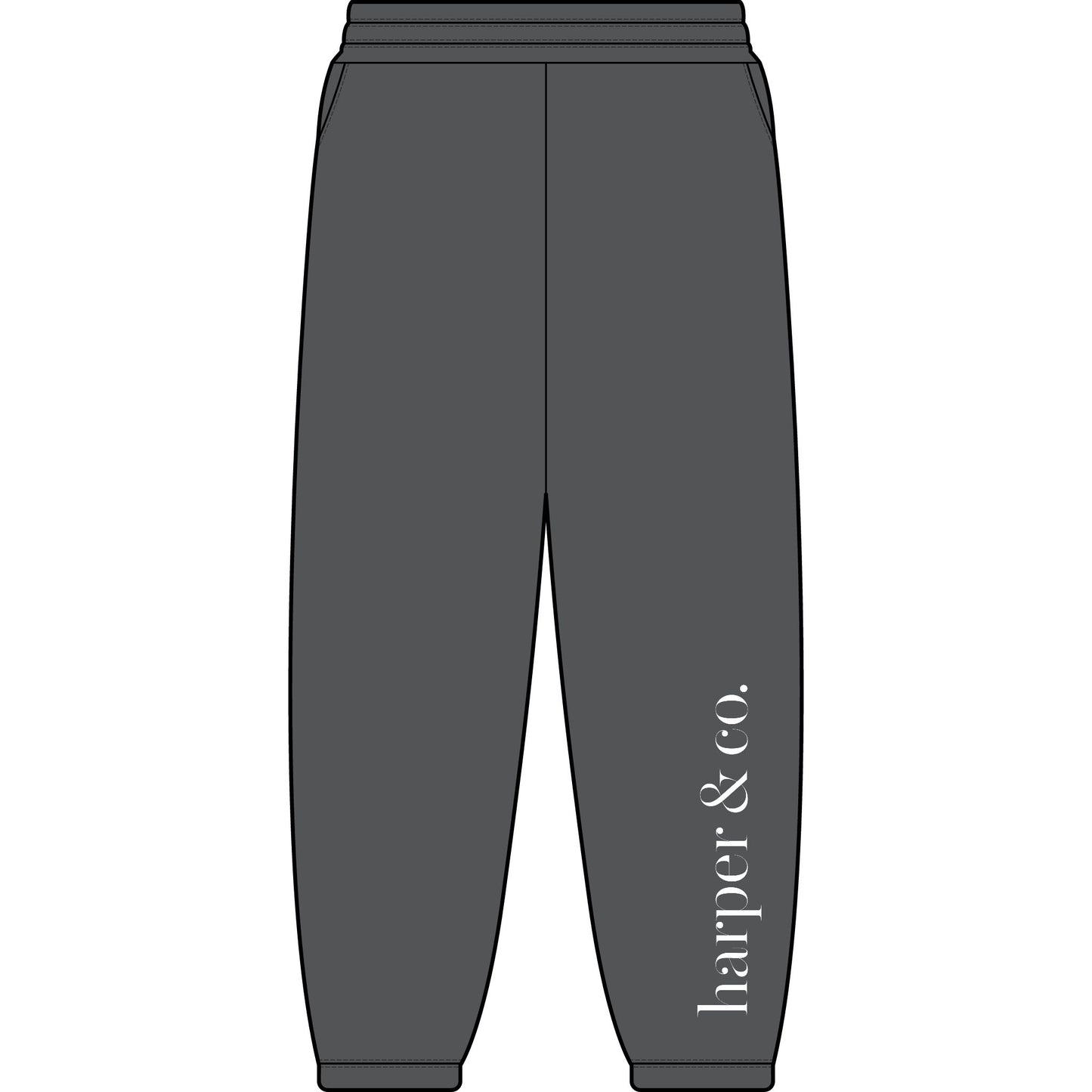 Harper & Co. Logo Sweatpants — Cozy Neutral Joggers