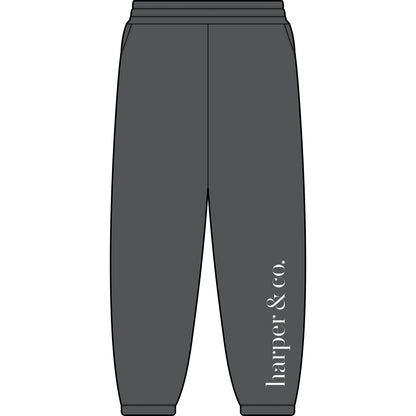 Harper & Co. Logo Sweatpants — Cozy Neutral Joggers