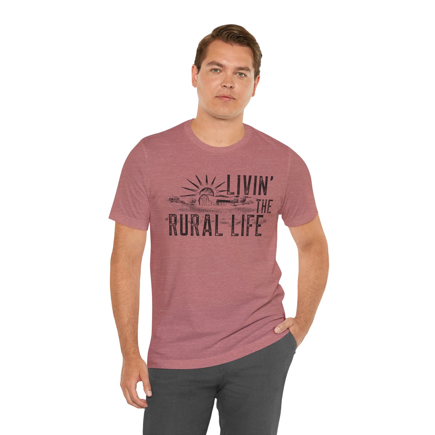 Living the Rural Life T-Shirt — Rustic Country Graphic Tee