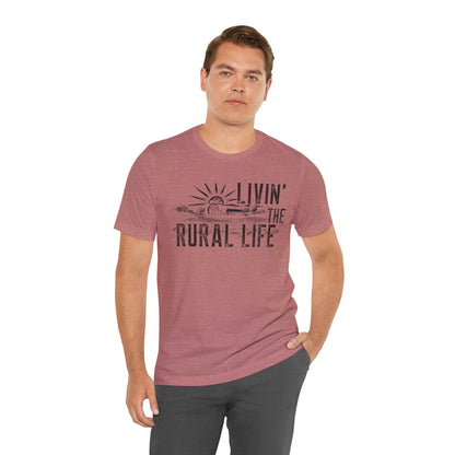 Living the Rural Life T-Shirt — Rustic Country Graphic Tee