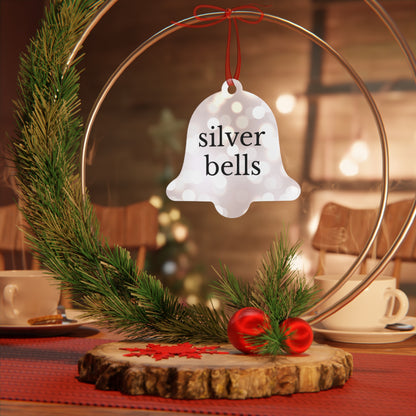 Silver Bells Christmas Metal Ornament