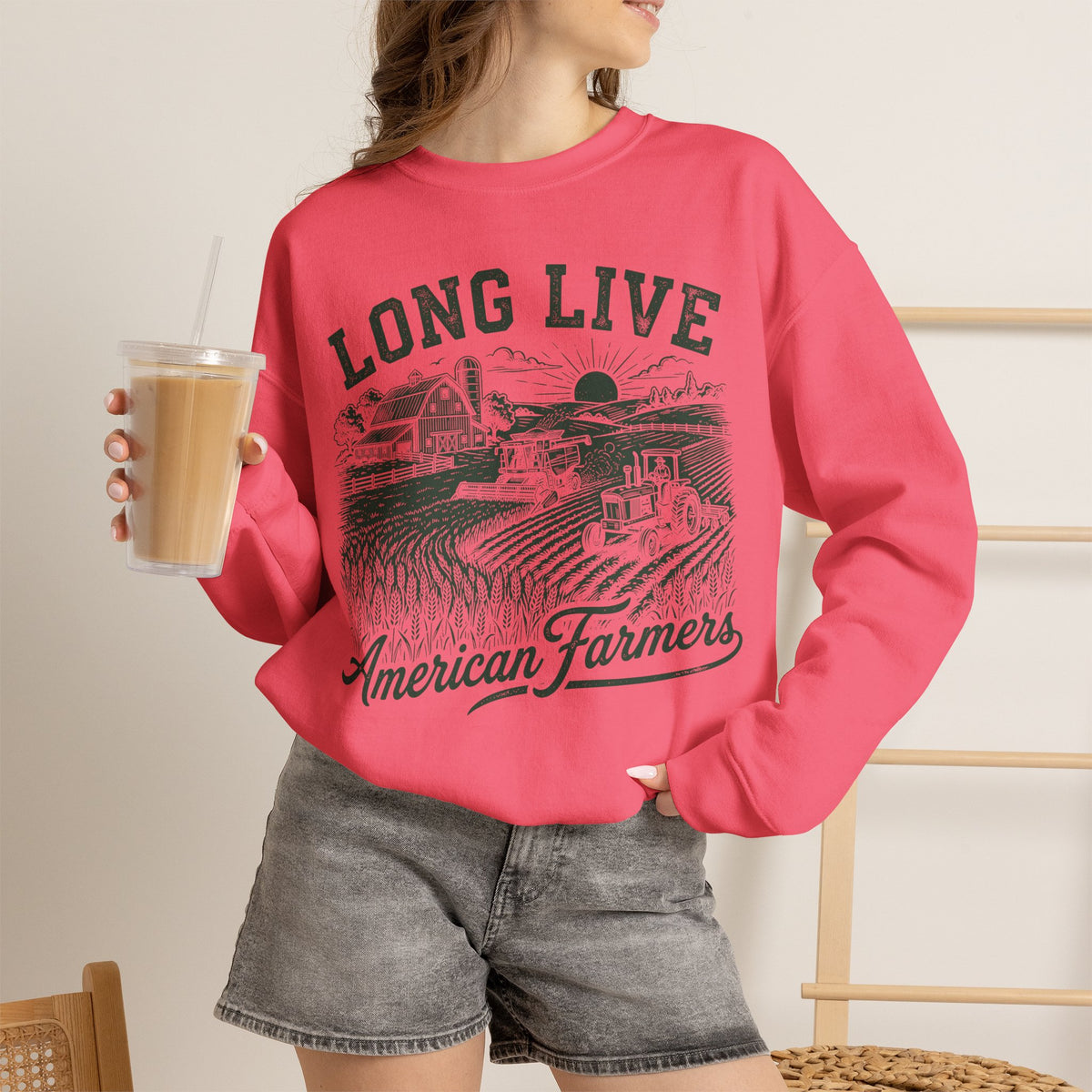 Long Live American Farmers Crewneck Sweatshirt